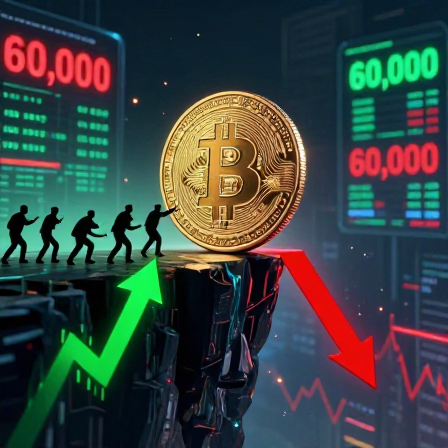 بیت‌کوین لبه پرتگاه ۶۰ هزار دلاری؛ خریدارن یا فروشندگان؟